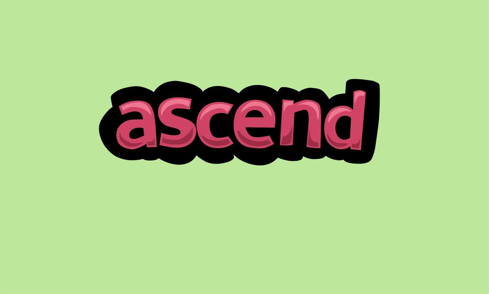 ASCEND writing vector design on a green background