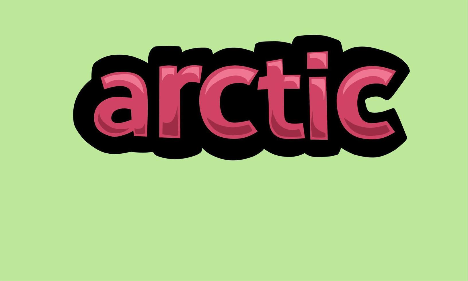 ARCTIC writing vector design on a green background