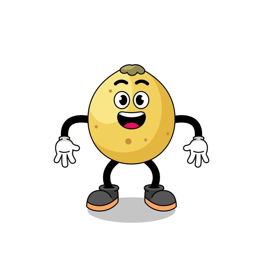 langsat cartoon with surprised gesture vector