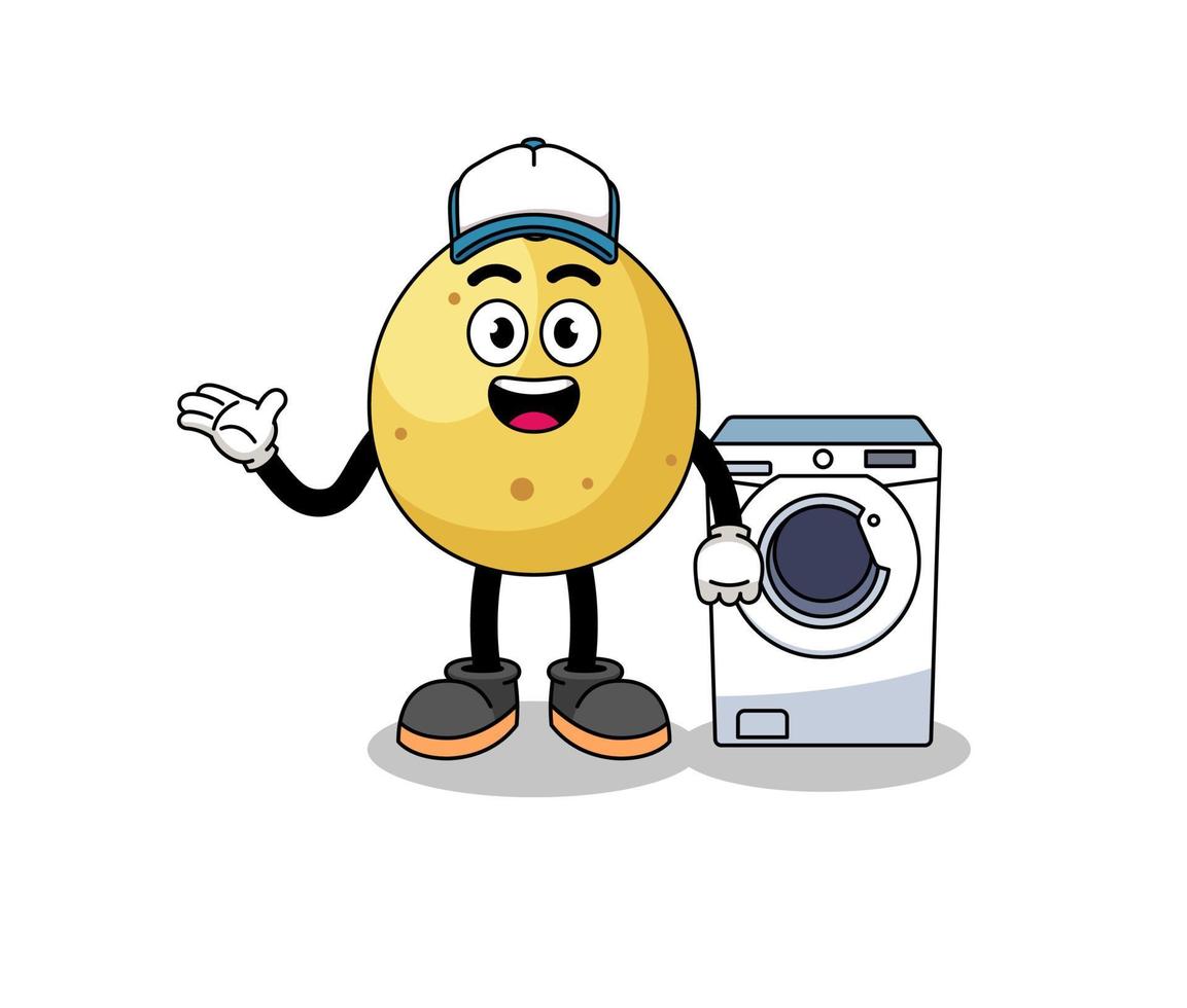 langsat illustration as a laundry man vector