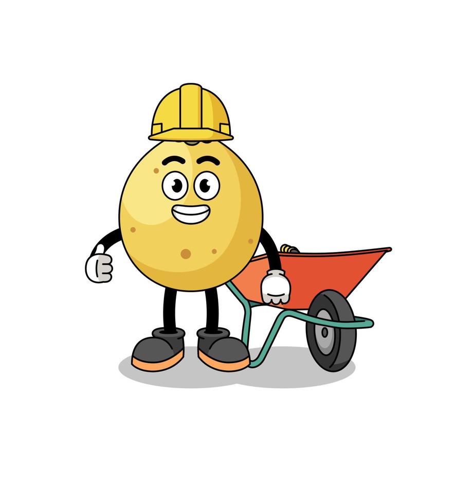 langsat cartoon as a contractor vector