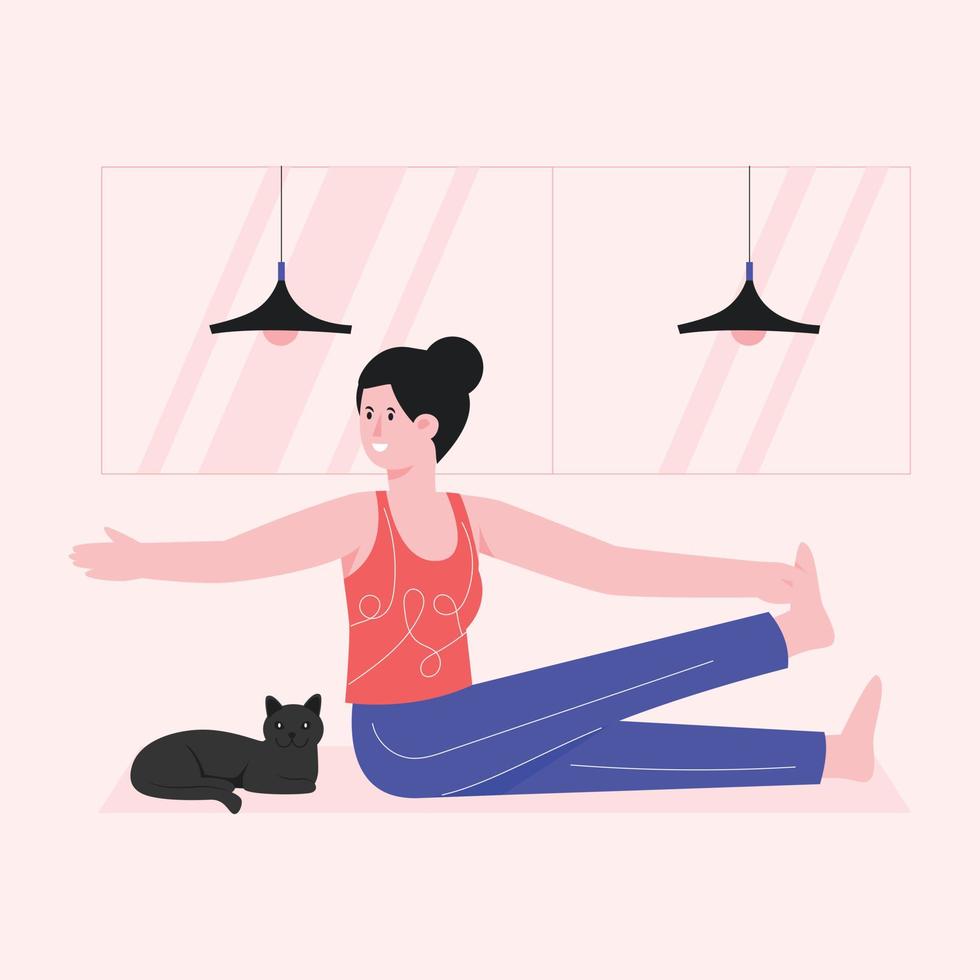 A flat illustration of meditation vector
