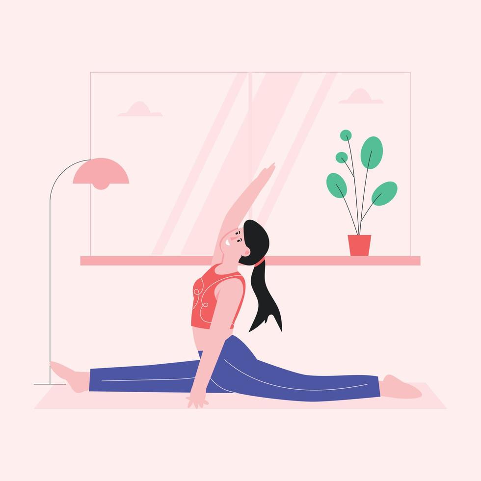 A flat illustration of meditation vector