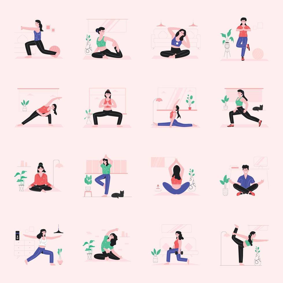 A flat illustration of meditation vector
