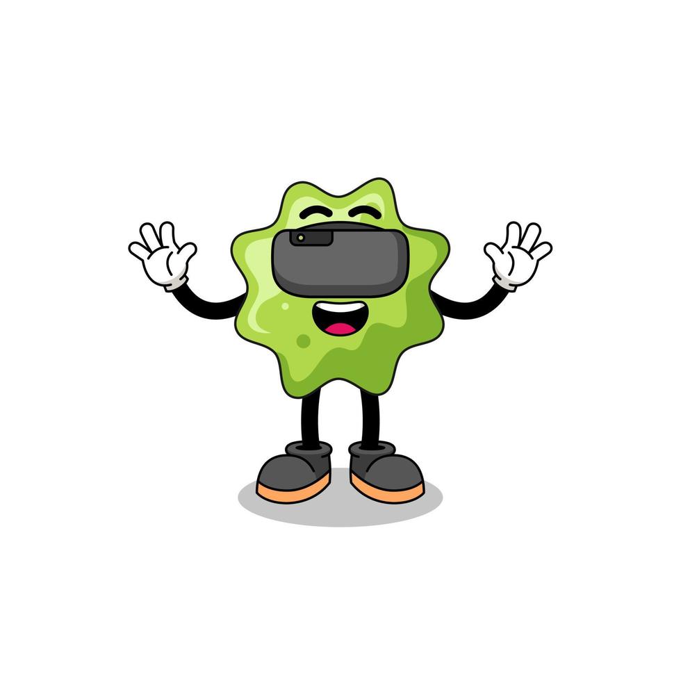 Illustration of splat with a vr headset vector