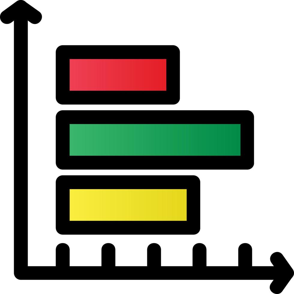 Horizontal Bars showing Progress Vector Icon Design