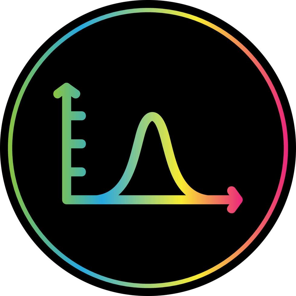 Bell Curve on Graph Vector Icon Design