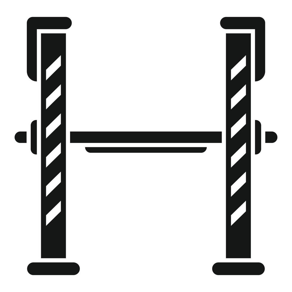Service car lift icon simple vector. Auto garage vector