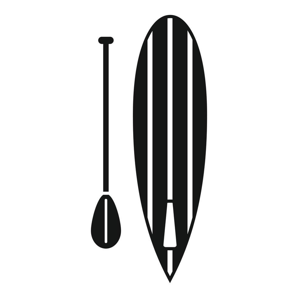 Sup surfing icon simple vector. Paddle board vector