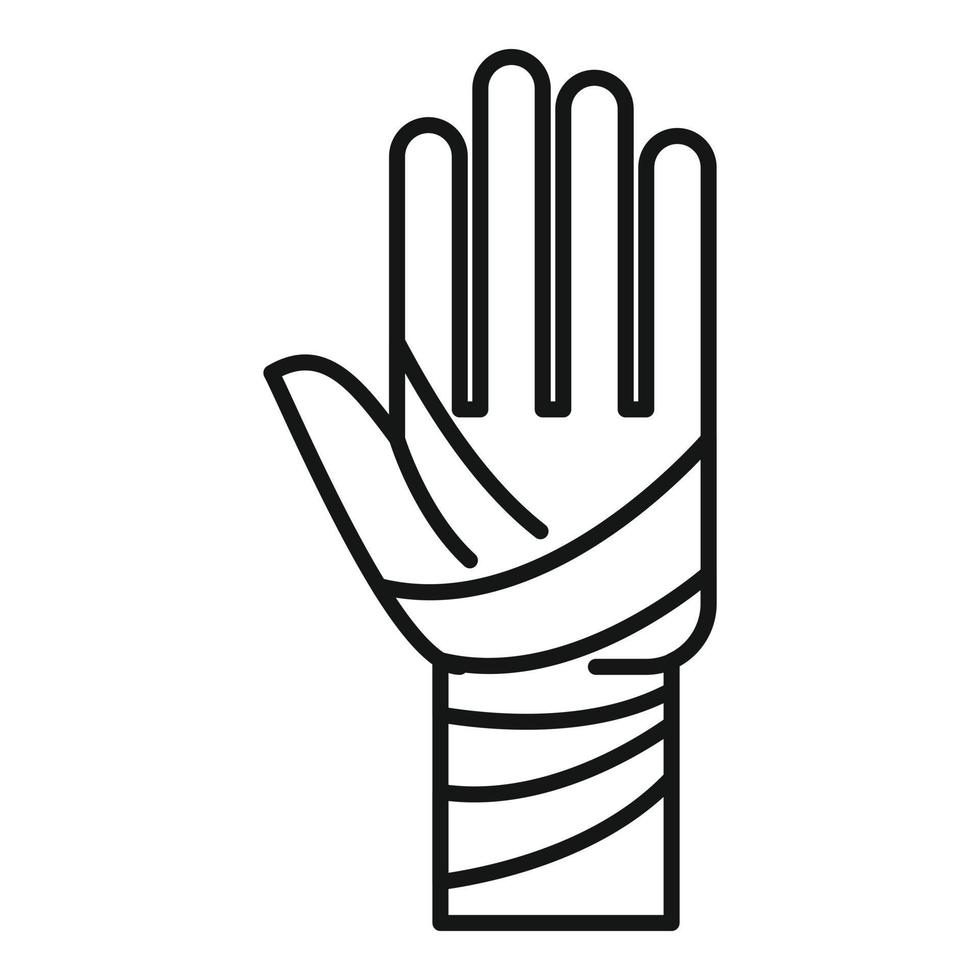 Hand injury icon outline vector. Arm fracture vector