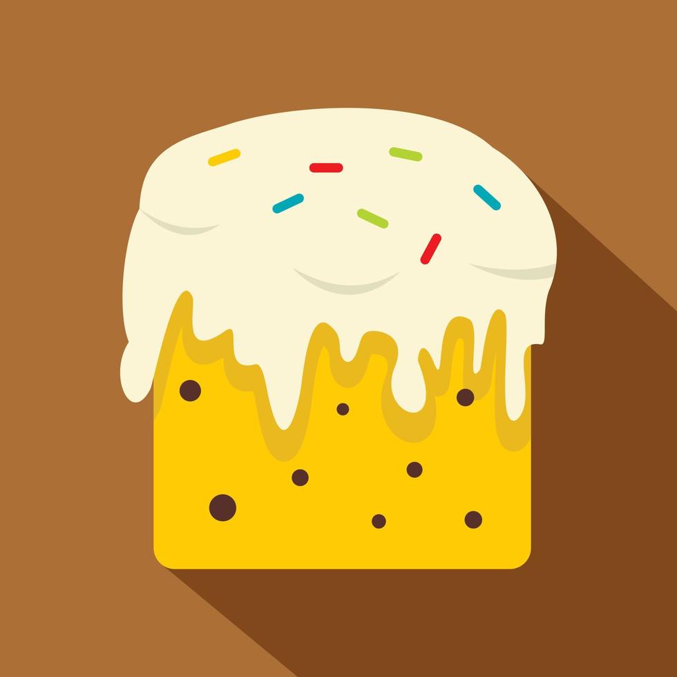 icono de pastel de pascua, estilo plano vector