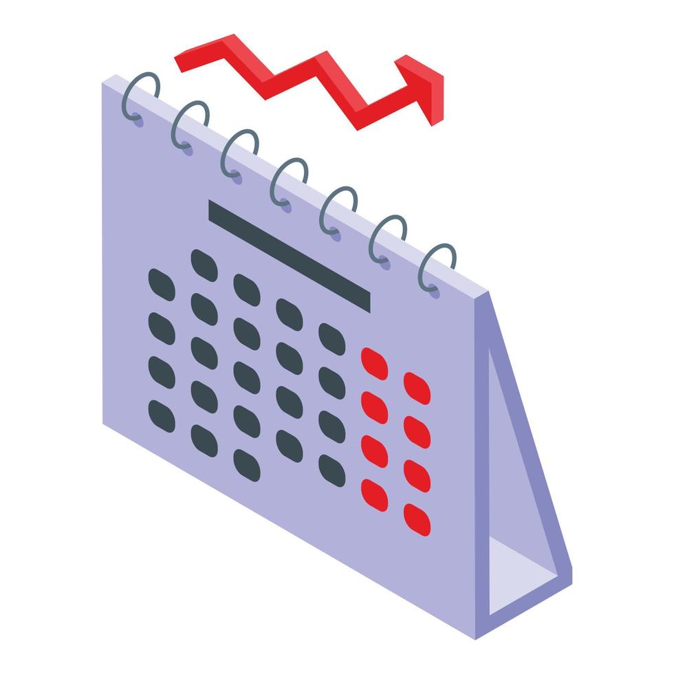 Calendar plan icon isometric vector. Media content vector