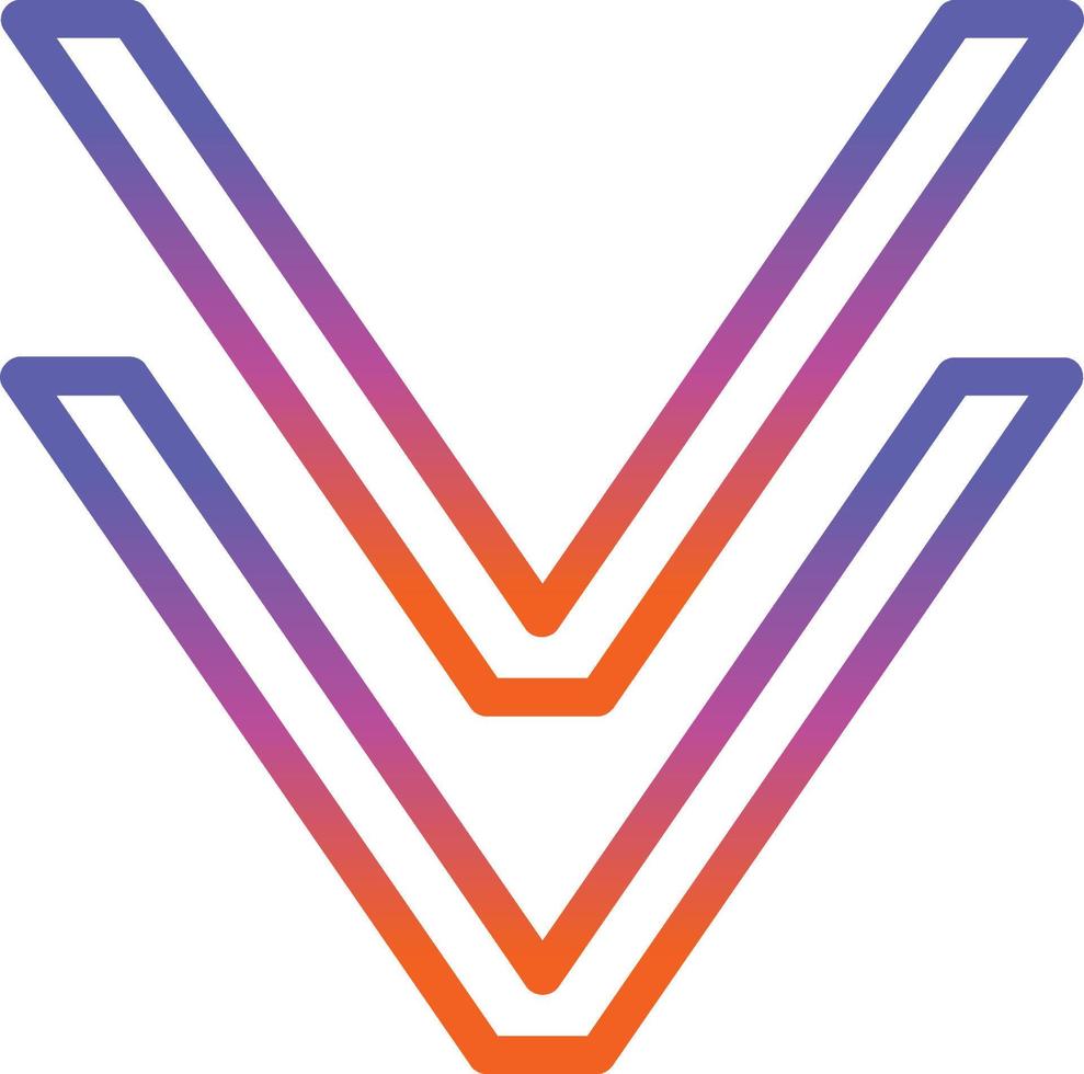 Angle Double Down Vector Icon Design