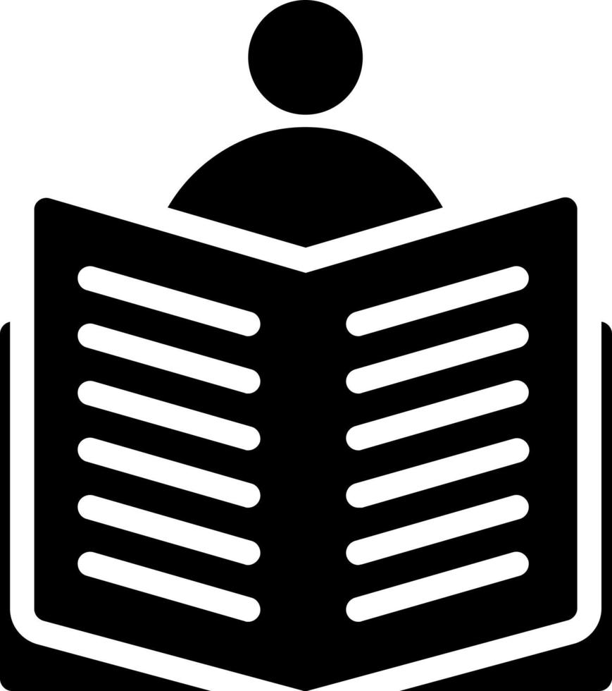 Book Reader Vector Icon Design