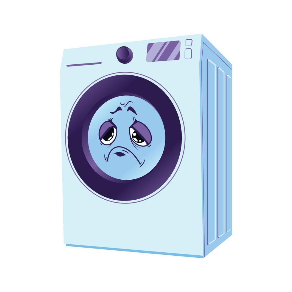 vector de personaje de dibujos animados de lavadora