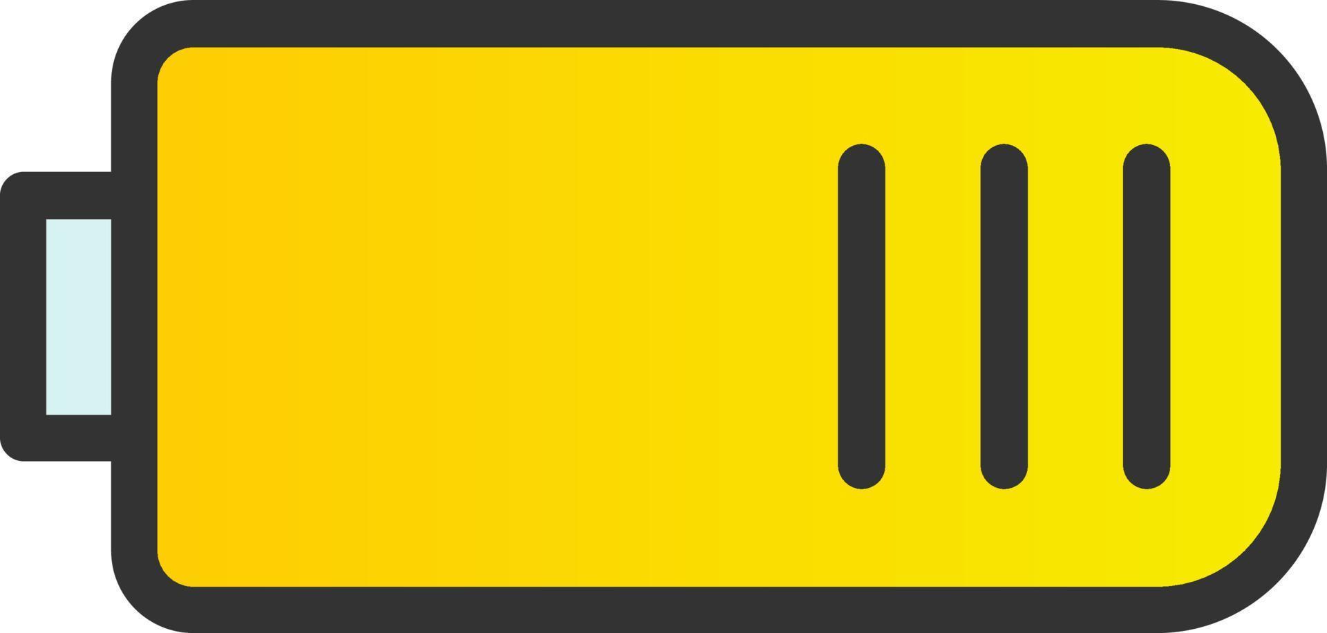 Battery Quarter Vector Icon Design