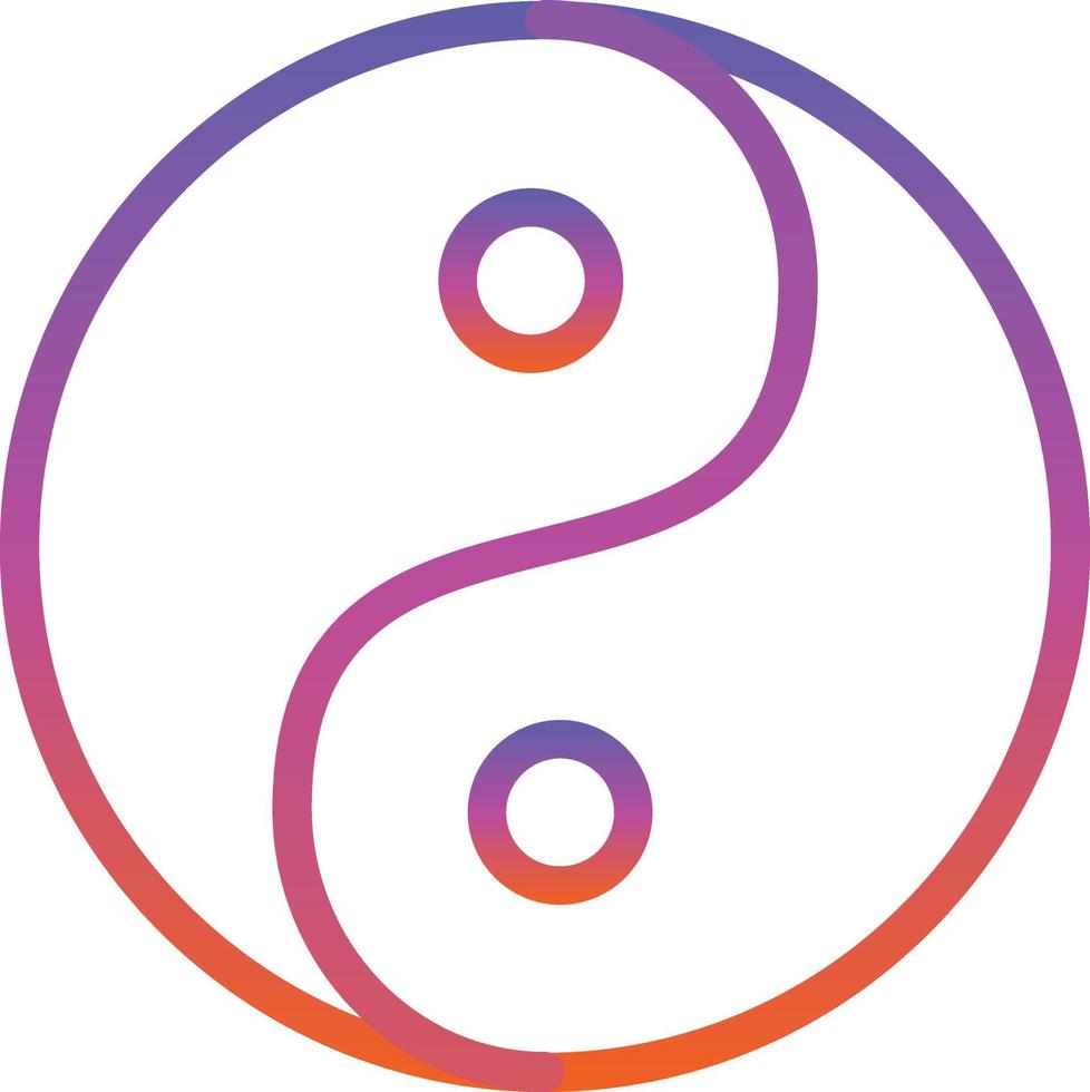 Yin Yang Vector Icon Design