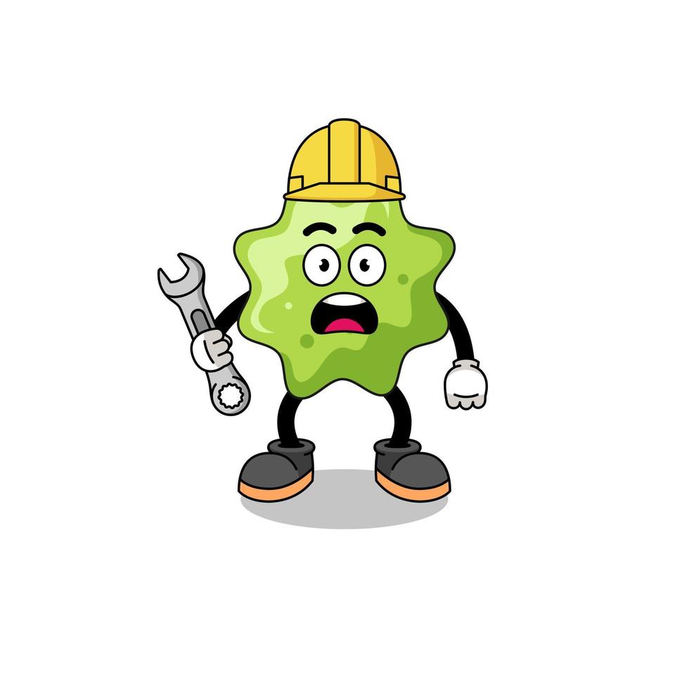 ilustración de personaje de splat con error 404 vector