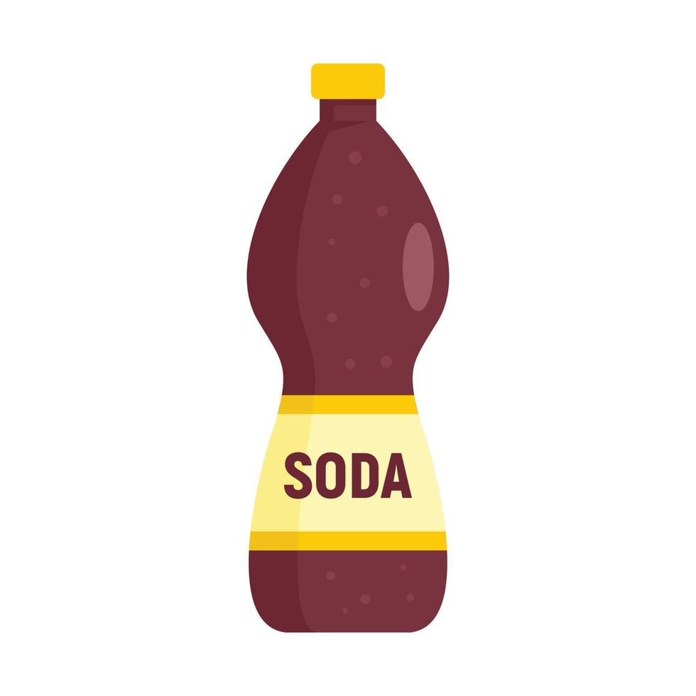 Soda drink icon flat isolated vector