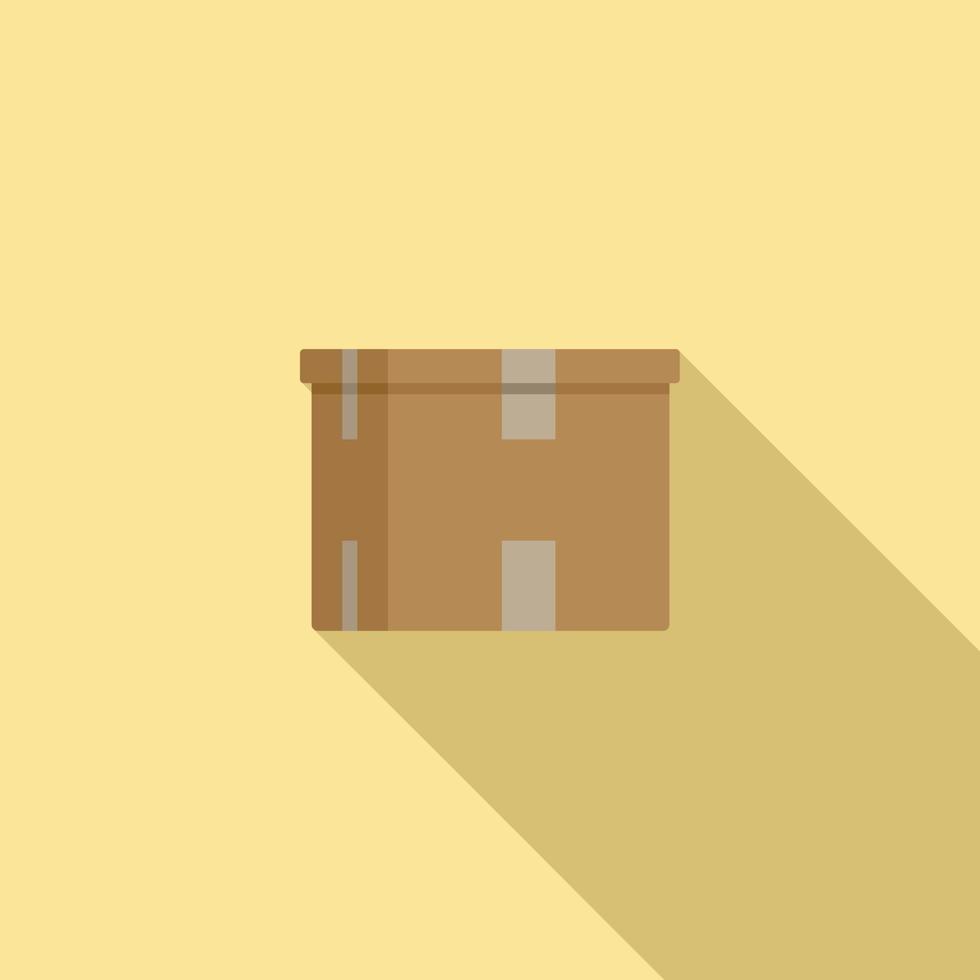 Courier box icon flat vector. Delivery package vector