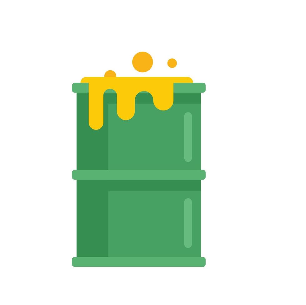 Biohazard barrel icon flat isolated vector