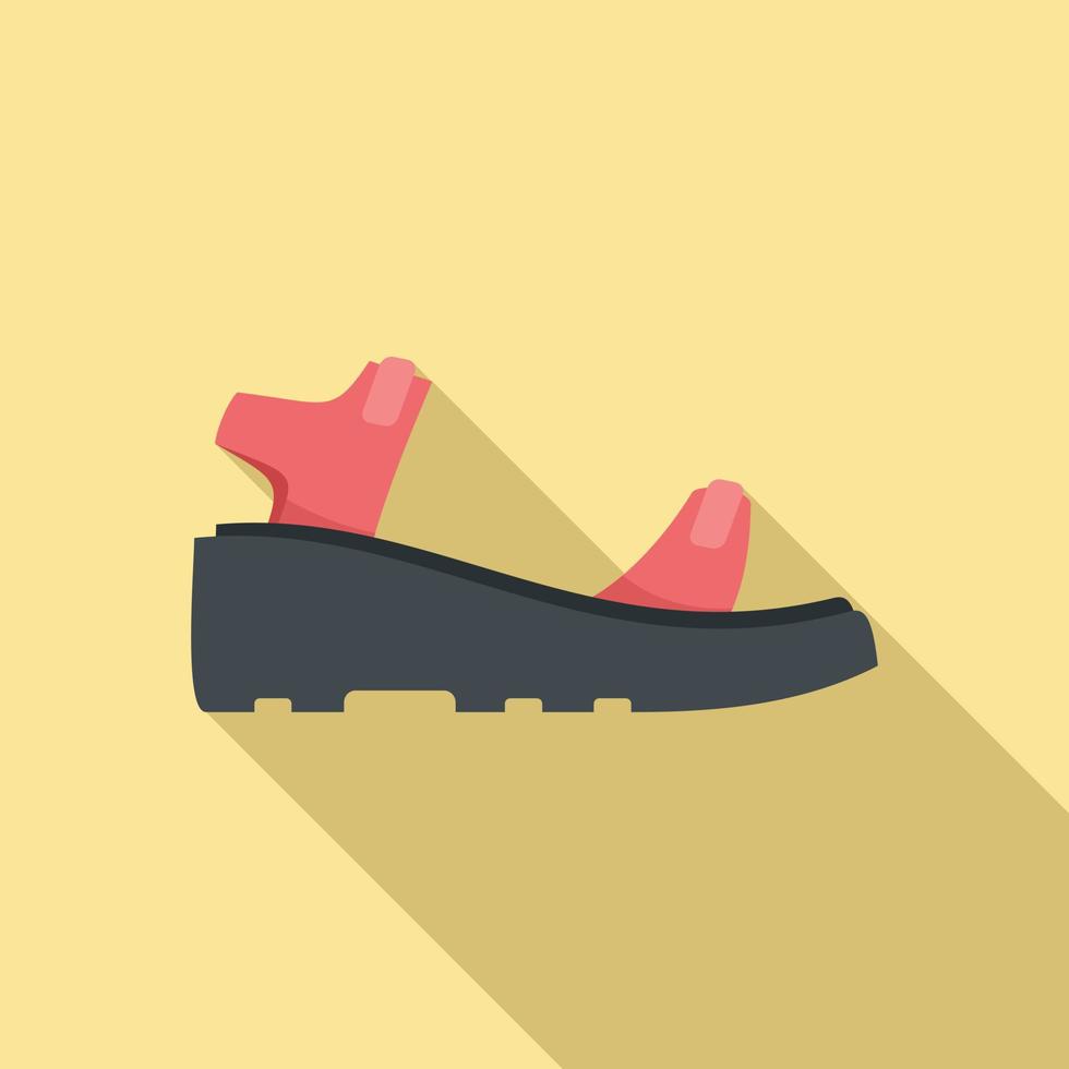 Sandal footwear icon flat vector. Woman flop vector