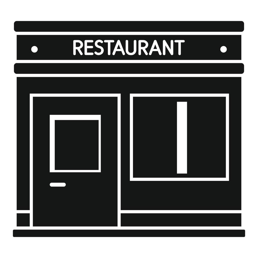 Street restaurant icon simple vector. Food cafe vector