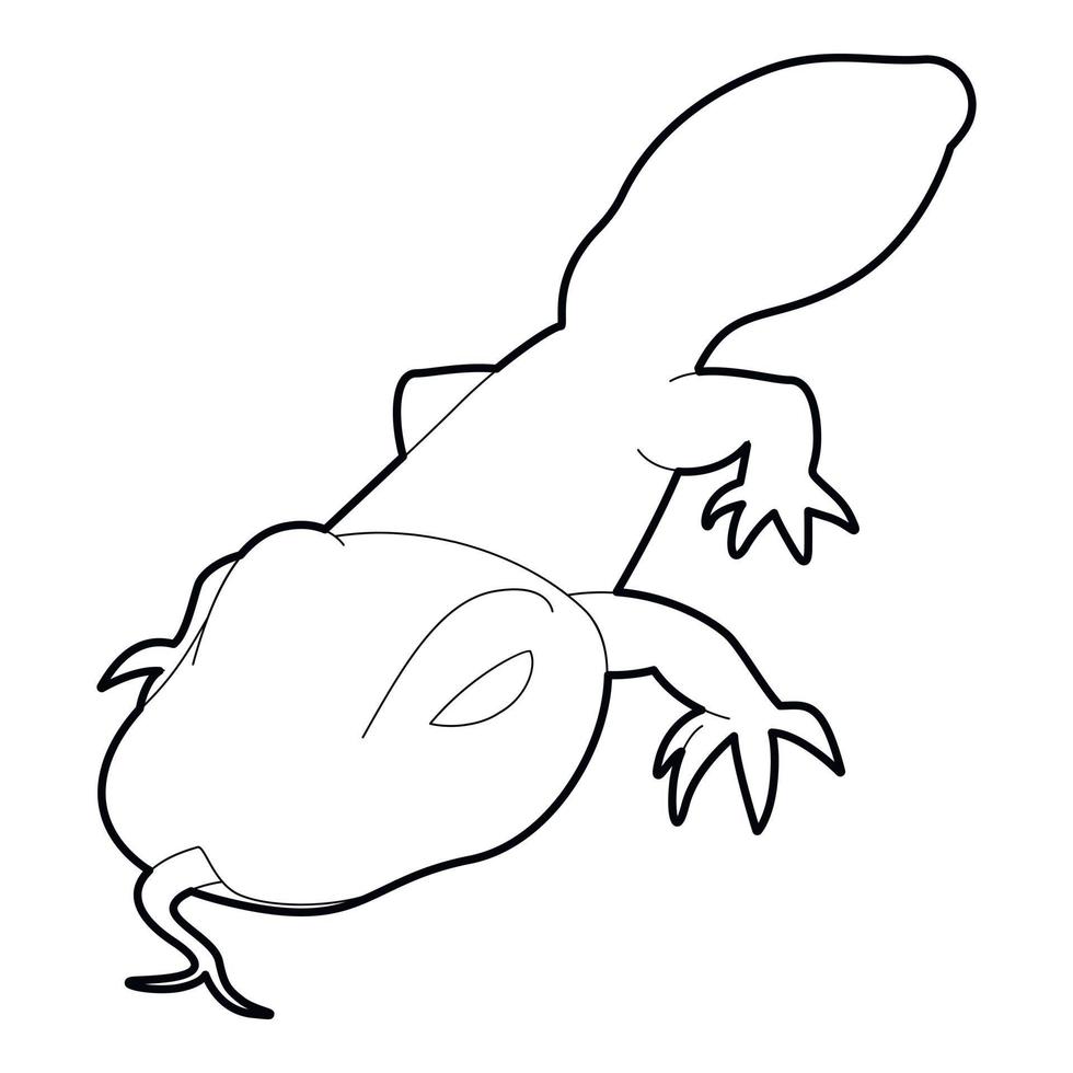 Spotted lizard icon, outline style vector