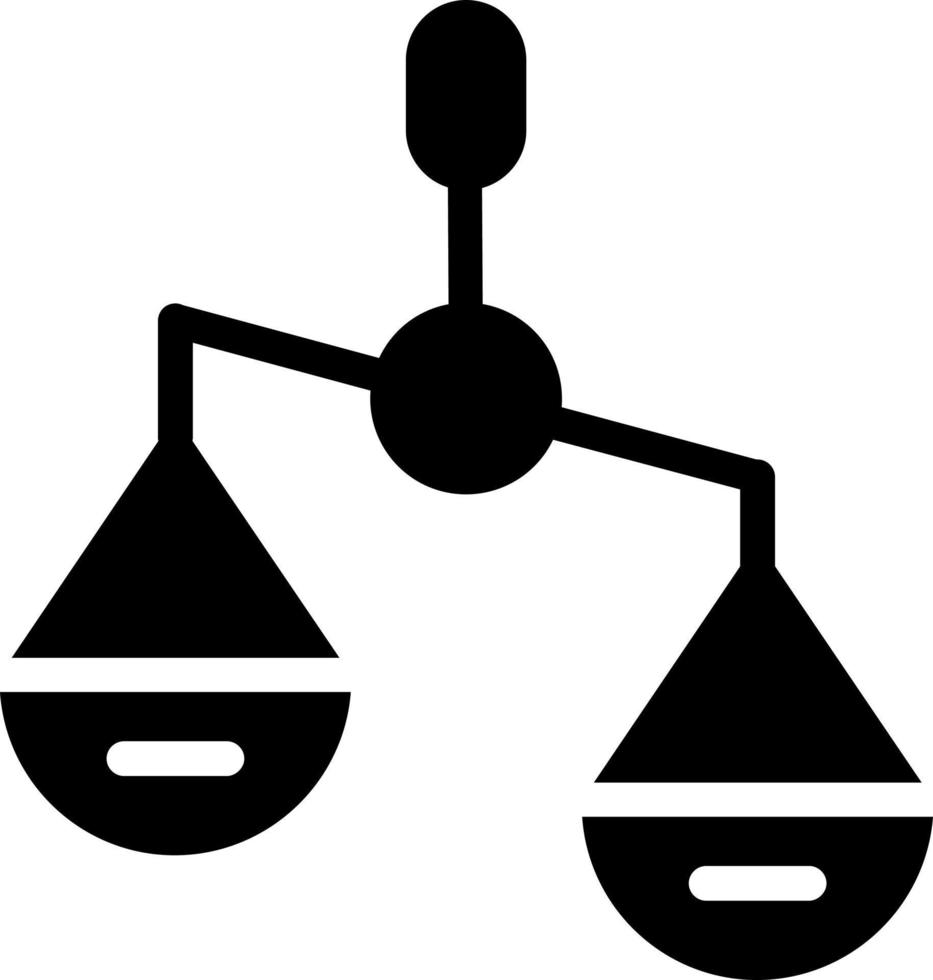 diseño de icono de vector derecho de escala de equilibrio