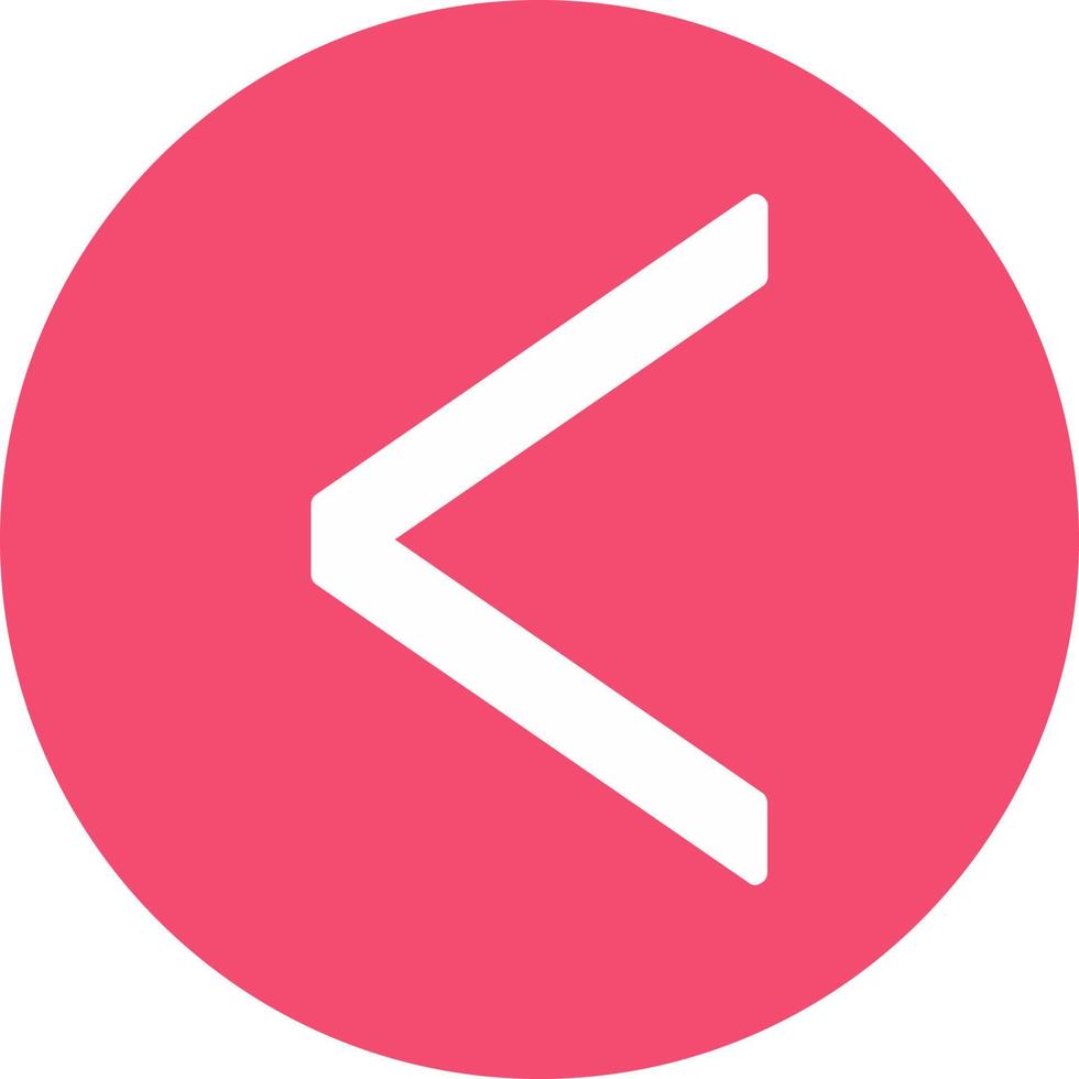 Angle Left Vector Icon Design