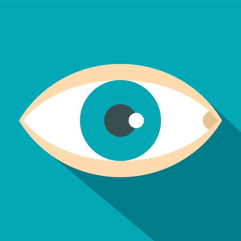 Healthy eye icon, flat style vector