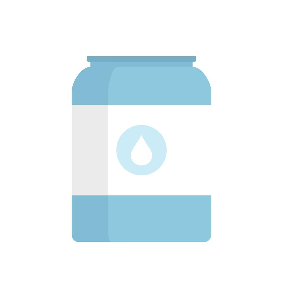 Milk jar icon flat isolated vector