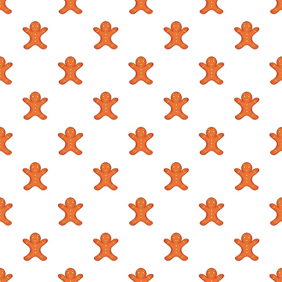 Christmas cookie pattern, cartoon style vector