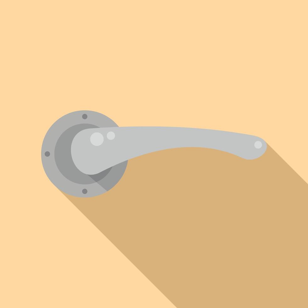 Bolt door handle icon flat vector. Front hotel vector