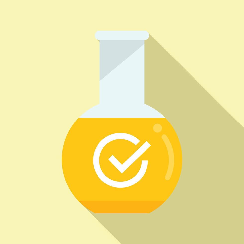 Flask control icon flat vector. Business expert vector