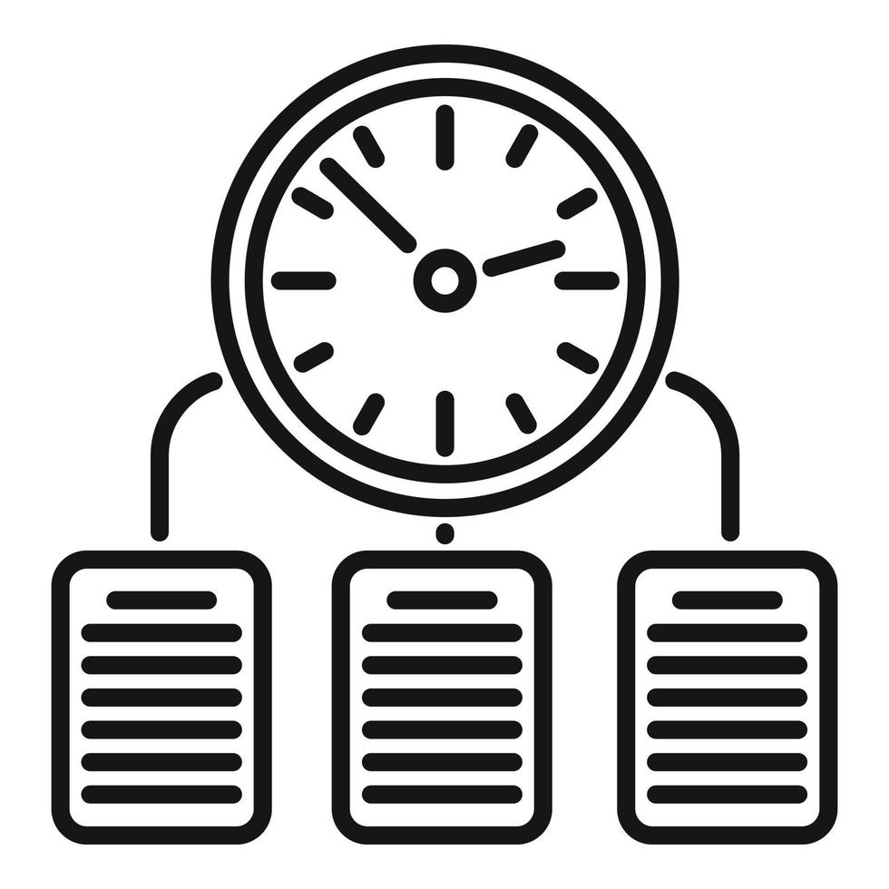 Time management icon outline vector. Business clock vector