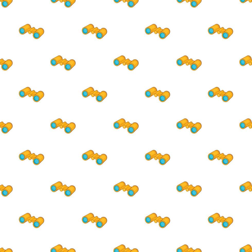 Binoculars pattern, cartoon style vector