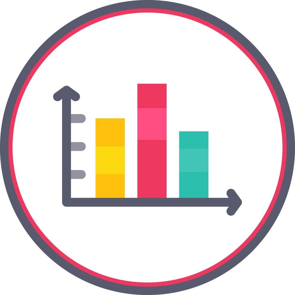 Stacked Bar Chart Vector Icon Design