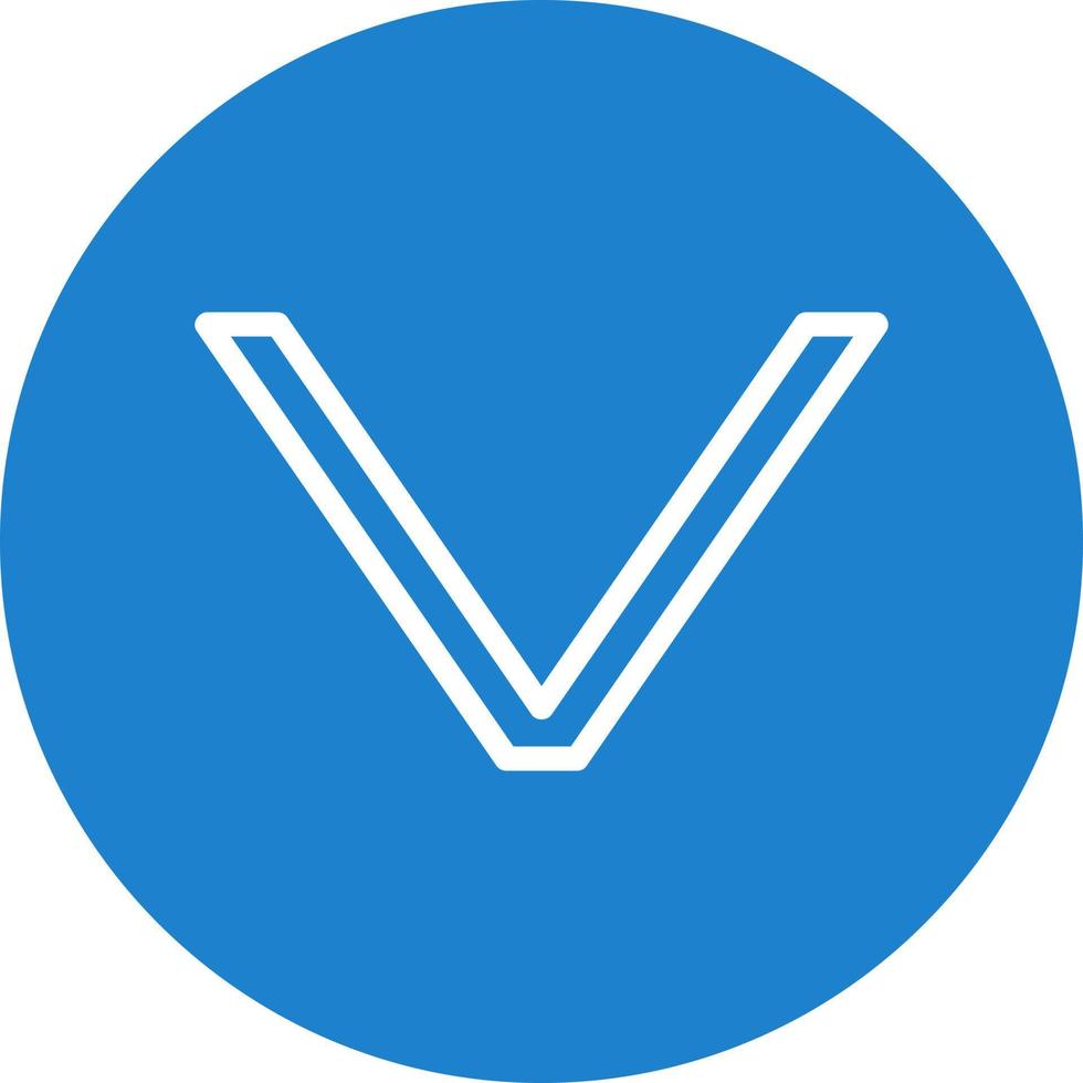 Angle Down Vector Icon Design