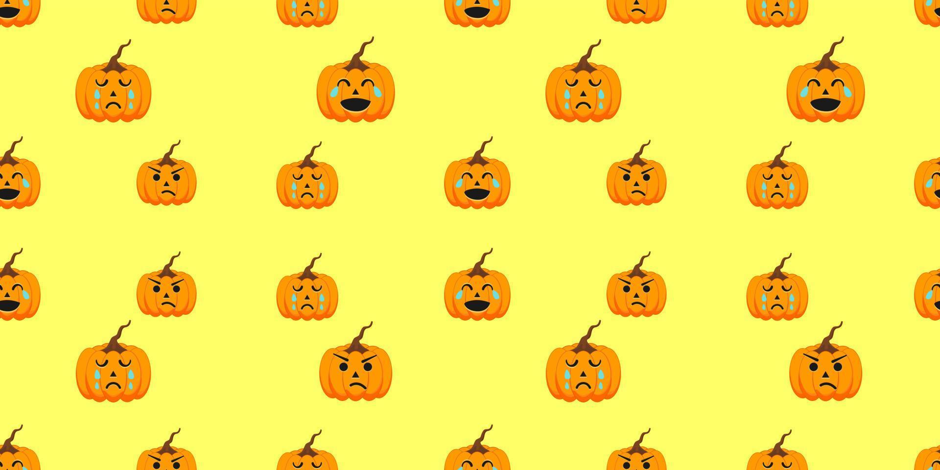 seamless pattern pumpkin for halloween design vector