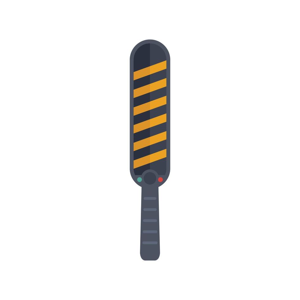 Metal detector access icon flat isolated vector