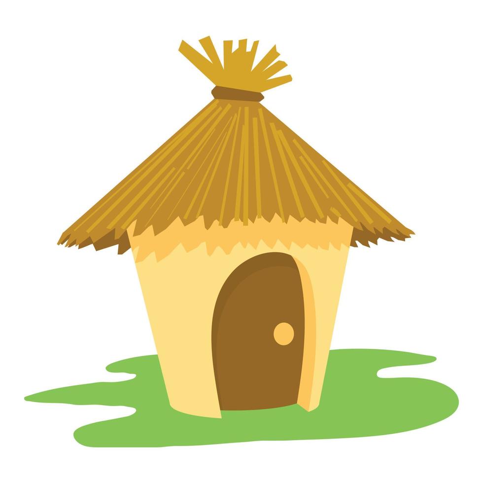 Hut icon, cartoon style vector