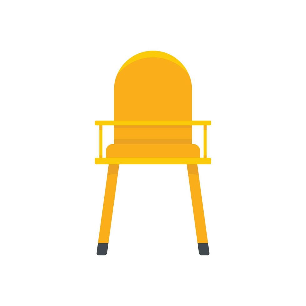 High feeding chair icon flat isolated vector