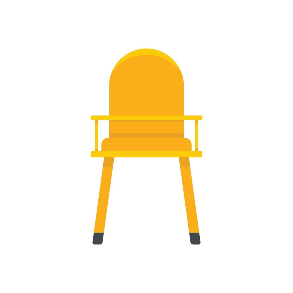 High feeding chair icon flat isolated vector