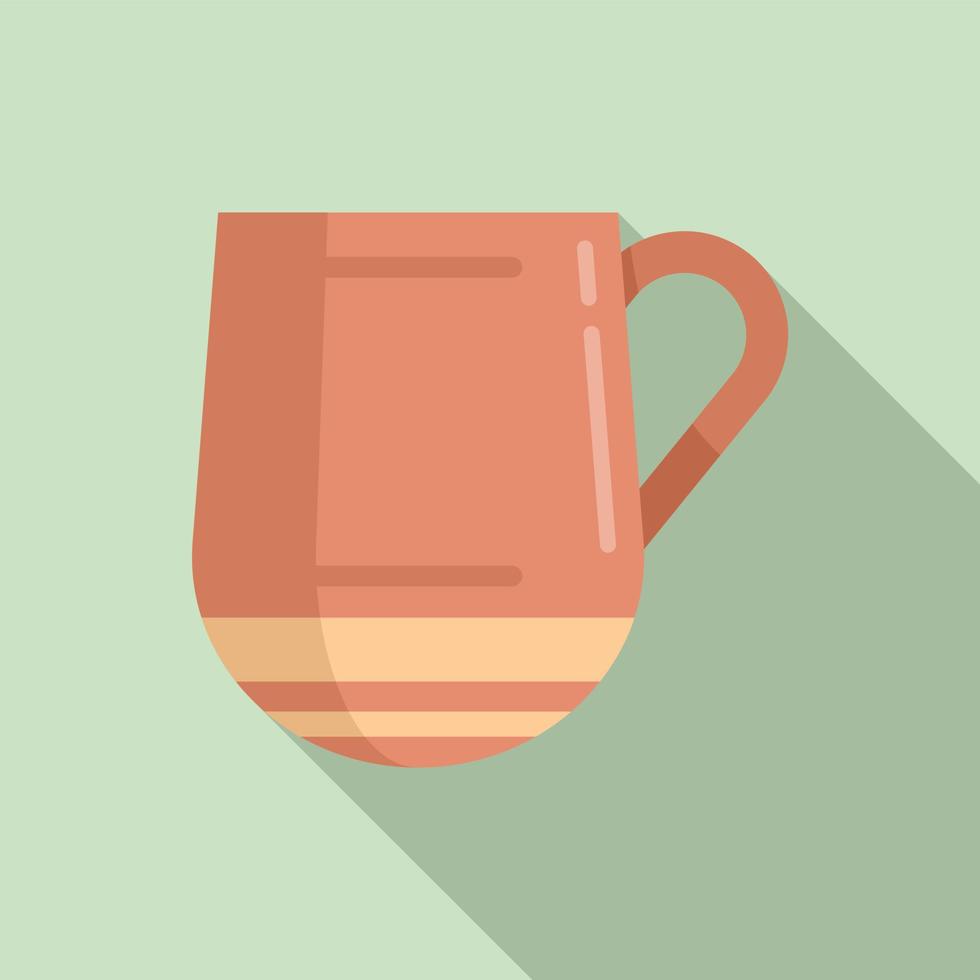 vector plano de icono de taza de marca. taza caliente