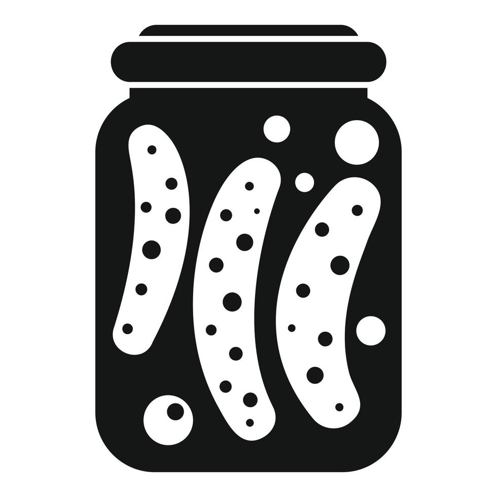 Canned cucumber icon simple vector. Food pickle vector