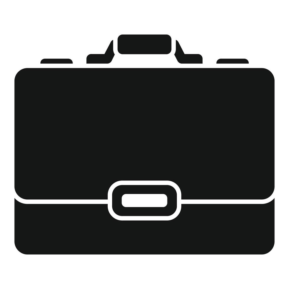 Leather briefcase icon simple vector. Work bag vector