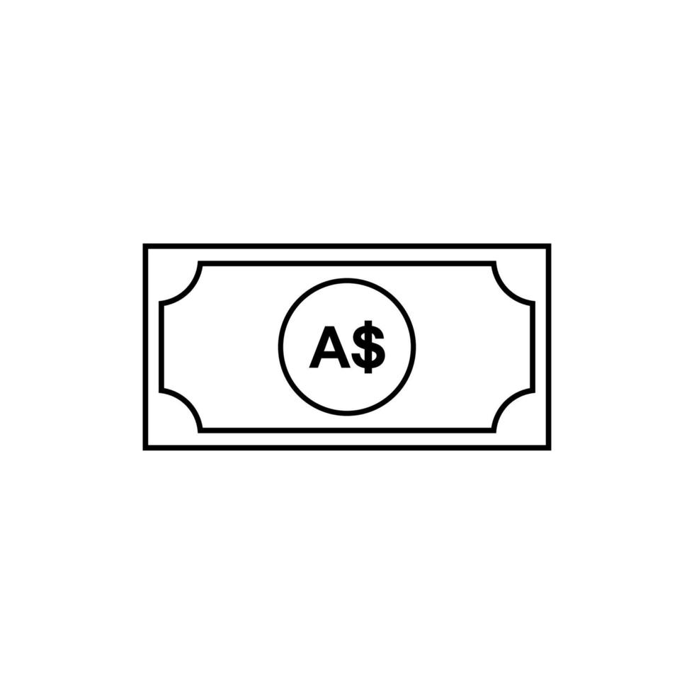 Australia Currency, AUD Sign, Australian Dollar Icon symbol. Vector Illustration