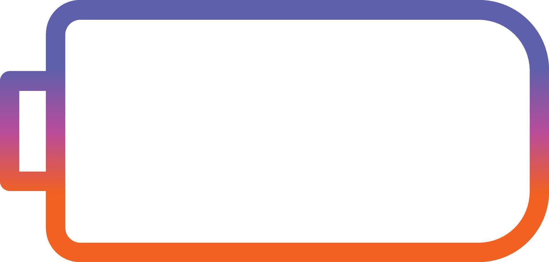 Battery Empty Vector Icon Design