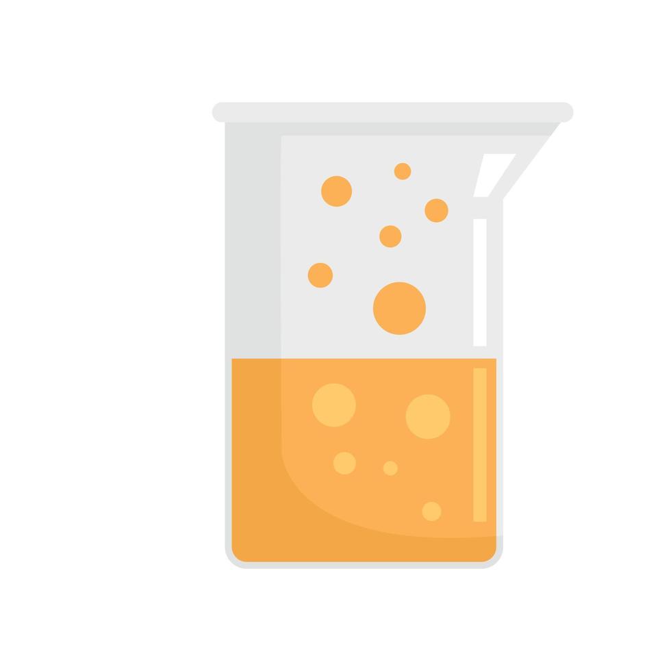 Boiling lab jug icon flat isolated vector